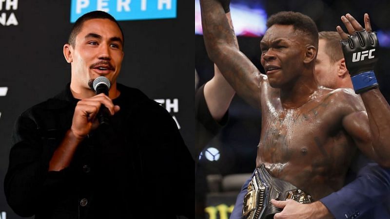 Robert Whittaker (left), Israel Adesanya (right