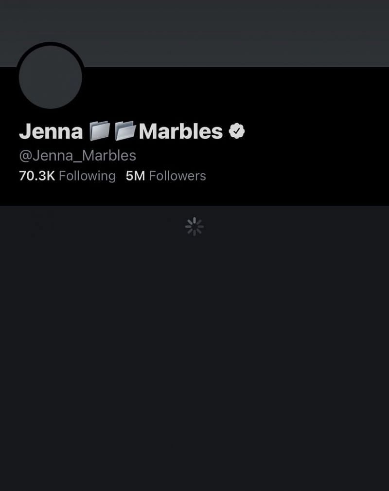 Jenna&#039;s Twitter account right now (Image via Twitter)