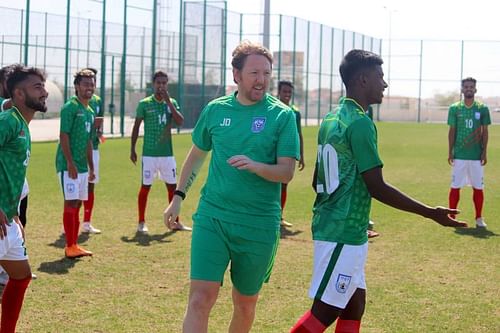 Coach Jamie Day hopes his side can pull off an upset against India. (Picture courtesy: Bangladesh Football Federation website)