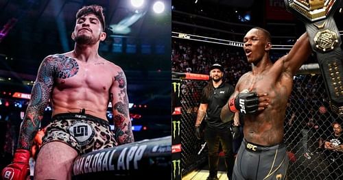 Dillon Danis (left) and Israel Adesanya (right) [Image Credits: @dillondanis and @ufc on Instagram]