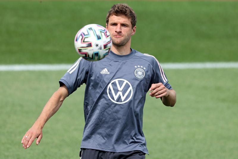 Thomas Mueller in action for Germany