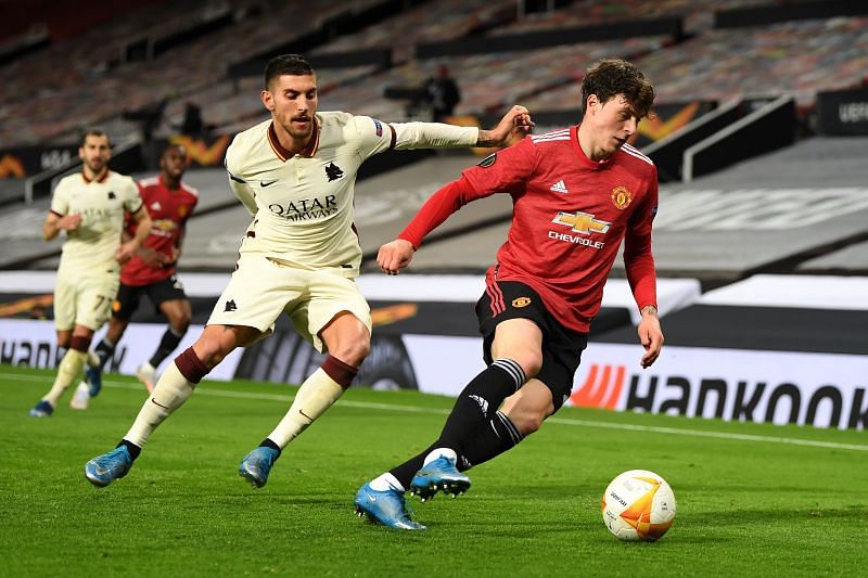 Lorenzo Pellegrini played against Man Utd in the Europa League. (Photo by Michael Regan/Getty Images)