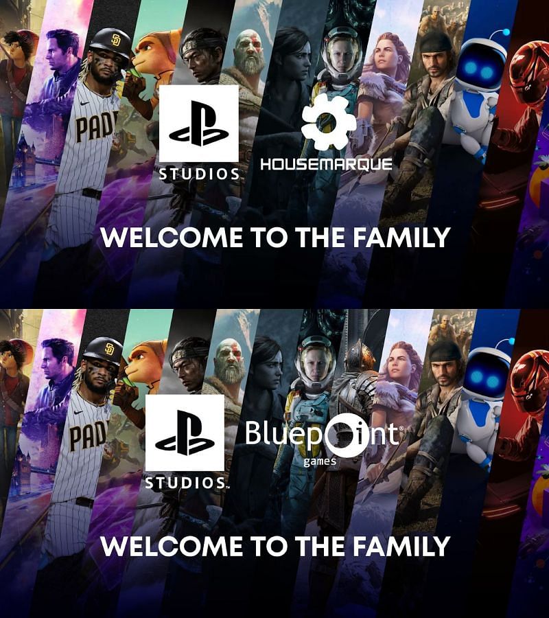 announcement comparison of Housemarque and Bluepoint (Image by PlayStation)