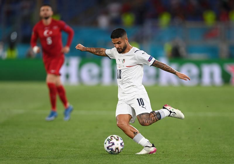 Italy&#039;s Lorenzo Insigne scored the third and final goal of the game