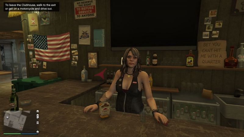 Fully functioning bar in the clubhouse (Image via gta.fandom.com)