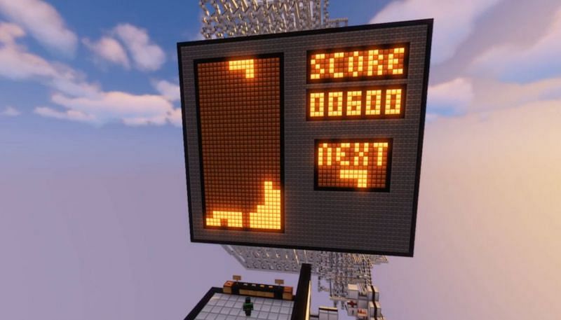 Best Tetris in Minecraft created so far (Image via u/mattbatwings2 on Reddit)