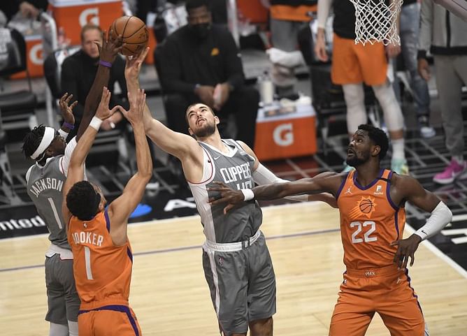 Is Ivica Zubac playing tonight against Phoenix Suns in Game 6 of the 2021 NBA Playoffs Conference Finals?