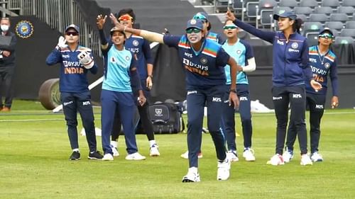 India Women engage in an intense fielding session (Credit: BCCI)