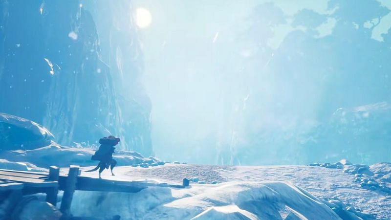 With the Coldsuit at the ready, getting through cold zones won&#039;t be much of a problem in Biomutant (Image via THQ Nordic)