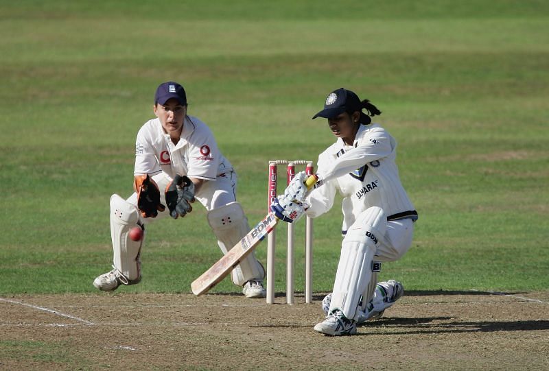 Mithali Raj in action against England Women