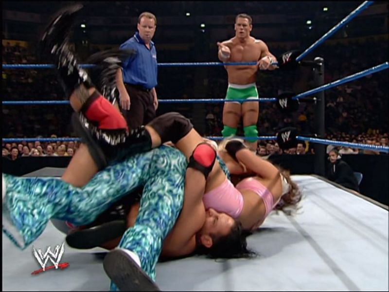 John Cena teams with Dawn Marie to take on Billy Kidman and Torrie Wilson