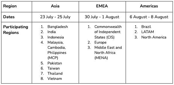 FFAS 2021 Event Schedule