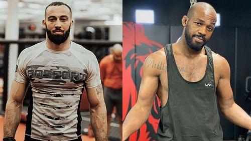 Roman Dolidze (L) and Jon Jones (R)