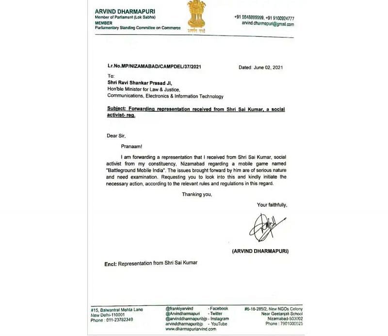 A picture of the letter (Image via Zee)