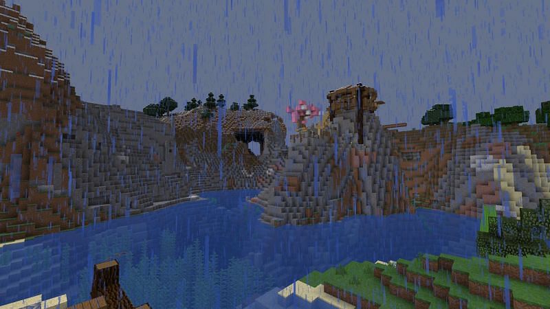 Simple commands can be used to control the weather in Minecraft (Image via Reddit, u/xselNY)