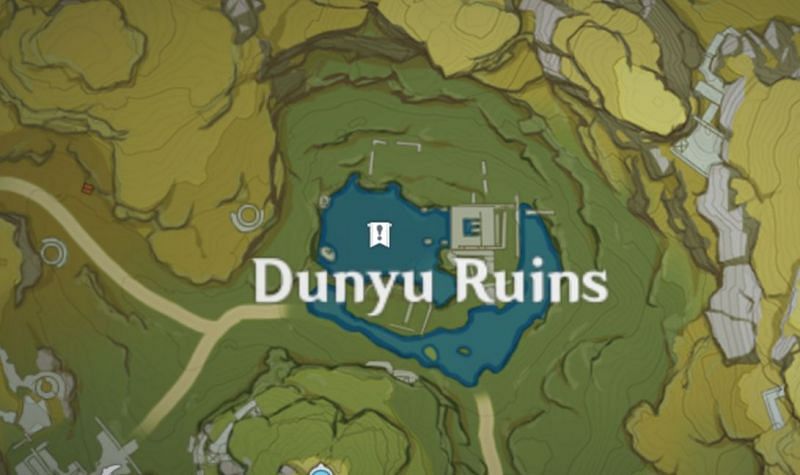 Genshin Impact map: Nameless Treasure in Dunyu Ruins