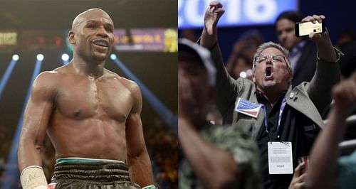 Floyd Mayweather's (Left) performance against Jake Paul disappointed fight fans.