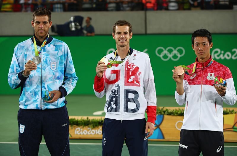 Winners of the men&#039;s singles event at the 2016 Rio Olympics