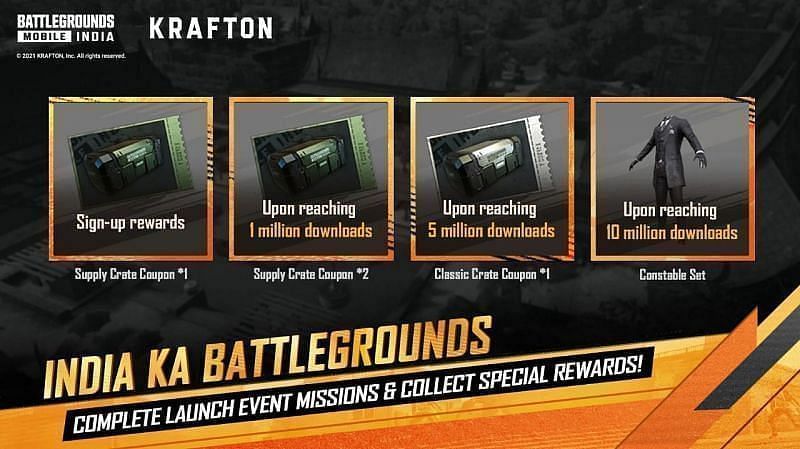 Battlegrounds Mobile India is offering various rewards