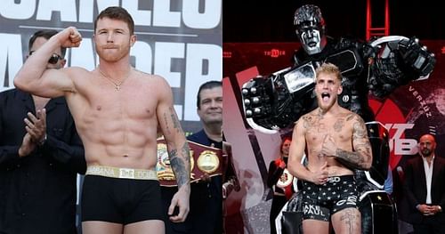 Canelo Alvarez (left) & Jake Paul (right)