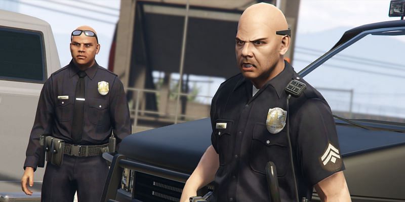 Police are pretty dumb in the GTA series (Image via Rockstar Games)