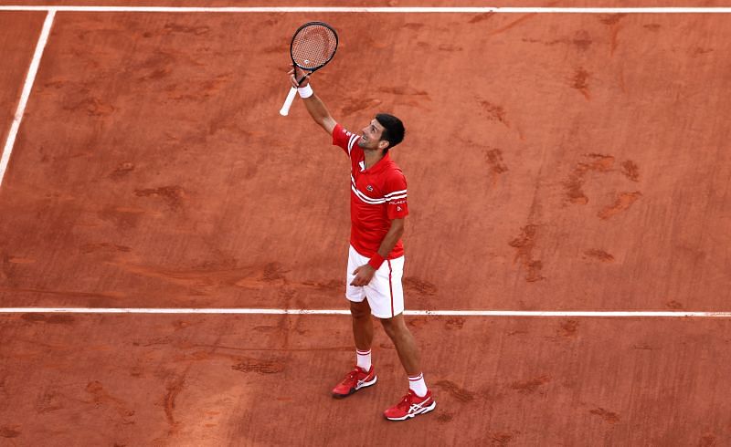 Novak Djokovic after winning Roland Garros 2021