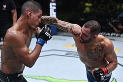 "Give them double bonuses" - UFC fighters react to the barnburner contest between Santiago Ponzinibbio and Miguel Baeza