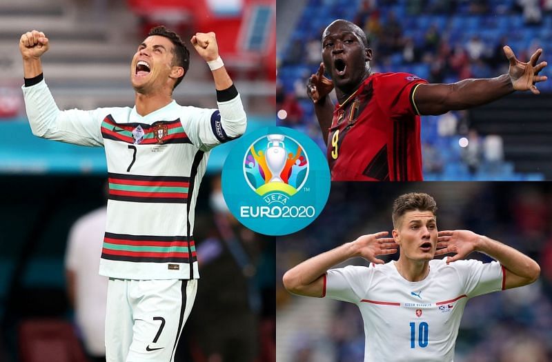 Who among Cristiano Ronaldo(L) and Romelu Lukaku(Top R) will make it through to the Quarter-Finals?