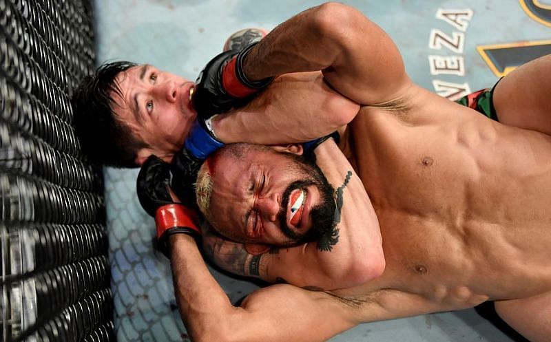 Brandon Moreno secured a spectacular submission win at UFC 263