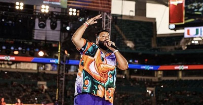 DJ Khaled&#039;s performance at the boxing event was called &quot;awkward&quot; (Image via Twitter)