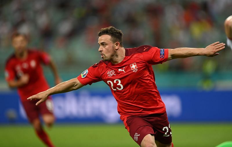 Xherdan Shaqiri scores two goals to secure an important three points for Switzerland