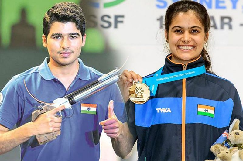 Manu Bhaker &amp; Saurabh Chaudhary have been on fire in the mixed team events at ISSF World Cups (Source: BP world creatives))