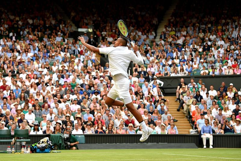 Nick Kyrgios at Wimbledon 2019