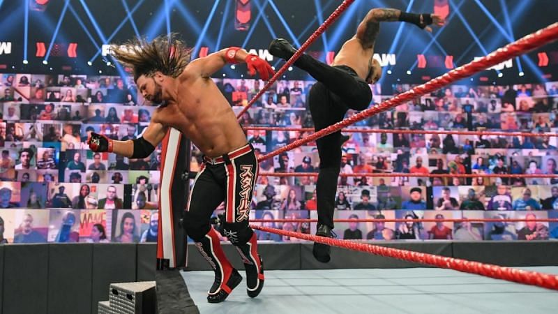 Ricochet confidently took on AJ Styles on WWE RAW