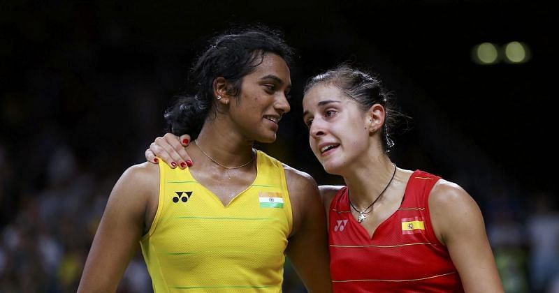 PV Sindhu and Carolina Marin (left to right)