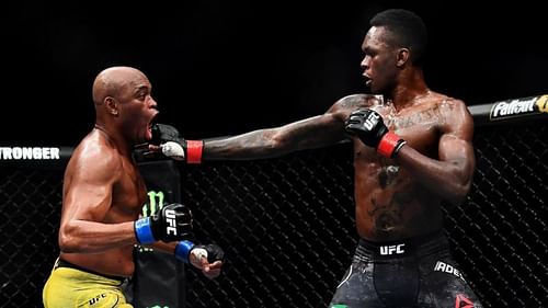 Anderson Silva (left); Israel Adesanya (right)