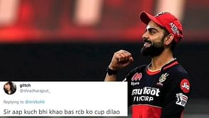 "Kuch bhi khao bas RCB ko cup dilao" - Twitterati come up with amusing reactions after Virat Kohli’s 'vegan' clarification