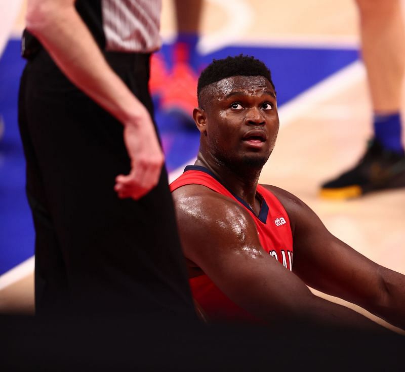 Zion Williamson (#1) of the New Orleans Pelicans