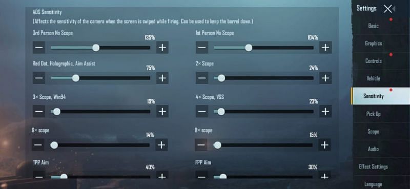 How to set up gyroscope controls and sensitivity in 