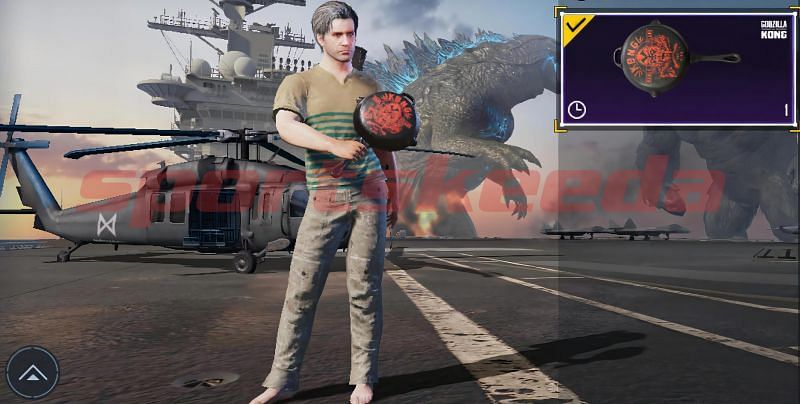 The working PUBG Mobile redeem code offers a Godzilla vs Kong pan skin.