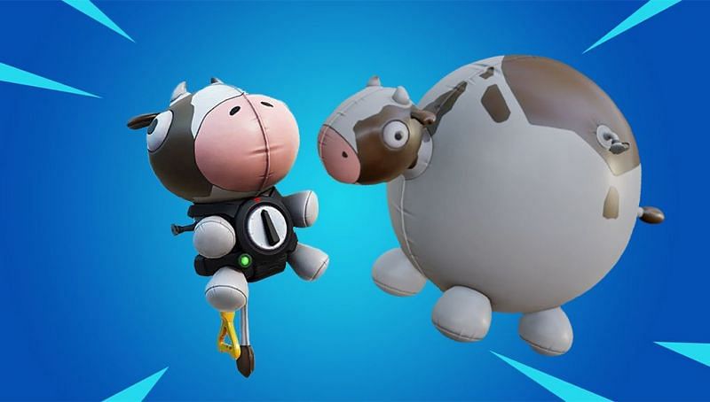 Inflate-A-Bull in Fortnite Season 7 changes loopers into cows (Image via Fortnite)