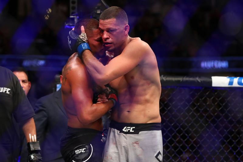 Nate Diaz (right) and Anthony Pettis (left) at UFC 241