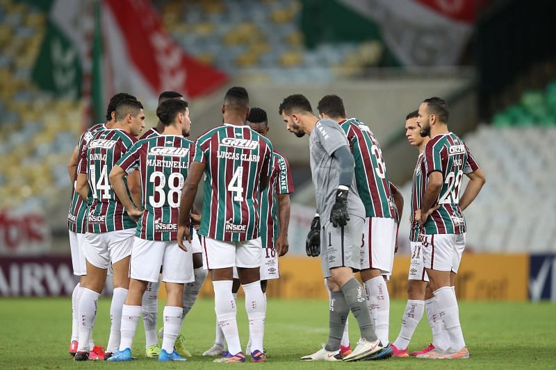 Fortaleza team posed during the game between Corinthians and