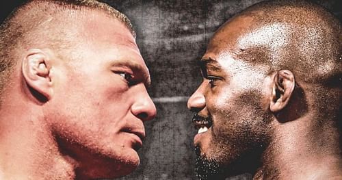 Brock Lesnar and Jon Jones via Twitter