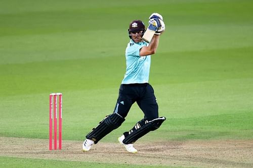 Laurie Evans in action for Surrey in the 2021 T20 Blast