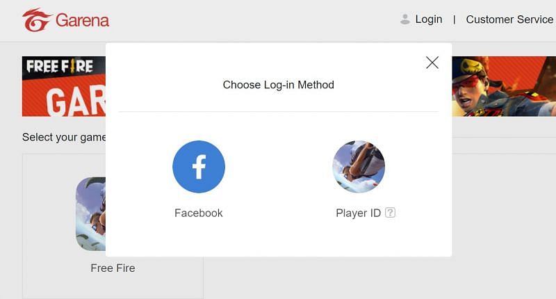 Login using any one of the methods