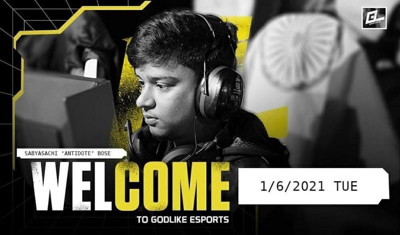 Antidote joins Godlike Esports(Image via Instagram/Goldlike Esports)