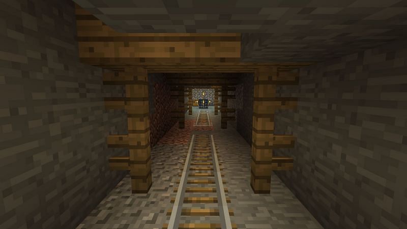 A Mineshaft perfectly leading into a spawner room (Image via u/CyanPlanet on Reddit)