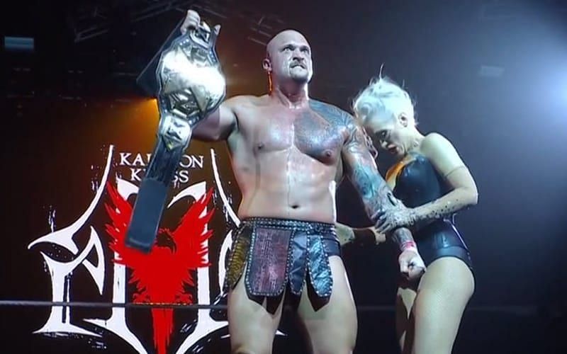 Karrion Kross winning the NXT Championship