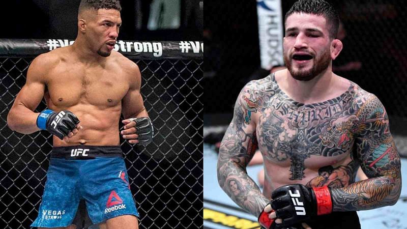 Kevin Lee (left) returns against Sean Brady (right) at UFC 264